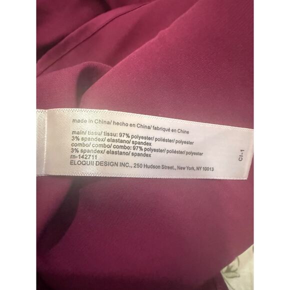 Eloquii Color Blocked Tie Neck Asymmetrical Blouse Plus 28 NEW Orchid Lilac - Picture 8 of 10